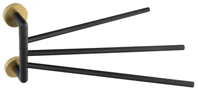 Immagine prodotto di LARISSA portasalviette triplo, girevole 350 mm, nero/oro opaco