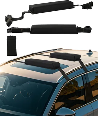 Produktbild von VEVOR Měkká podložka pod střešní nosič (395 mm), velká univerzální podložka pod střešní nosič, nosnost 80 kg, podložka pod kajak pro SUP kanoe