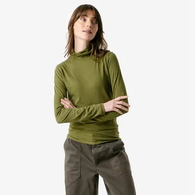 Produktbild von Damen-Rollkragen-Shirt „Nia“ in Cedar Green von Living Crafts