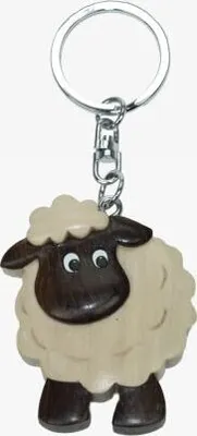 Produktbild von Schlüsselanhänger aus Holz - schwarzes Schaf