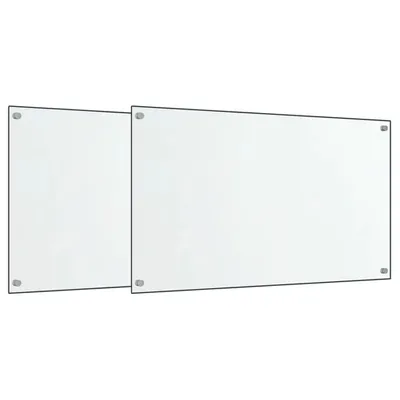 Obrázok produktu pre Kuchynské zásteny 2 ks priehľadné 70x40 cm tvrdené sklo