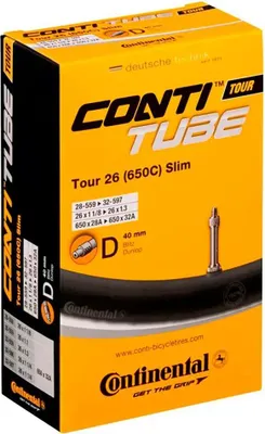 Produktbild von Continental Tour Slim Dunlop 40 Mm Fahrradschlauch Durchsichtig 700C / 28-37 Durchsichtig 700C