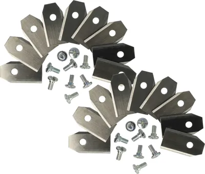 Produktbild von vhbw 18x Ersatz-Messer kompatibel mit Husqvarna Automower 108, 220AC, 230ACX, 210C, 305, 260ACX, 265ACX, 105 Rasenmäher - Ersatzklinge Silber, Stahl