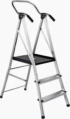 Immagine prodotto di Scala di sicurezza con ampia piattaforma e ringhiera, scala in alluminio