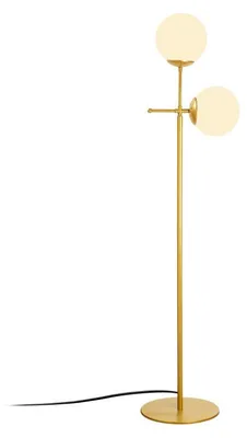 Image de Lampadaire Lampe sur pied en métal doré 34 x 15 x 174 cm 2 lumières E27 40 W IP20