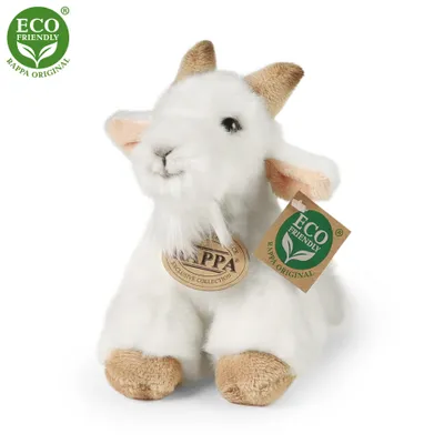 Image de RAPPA Chèvre assise en peluche 16 cm ECO-FRIENDLY