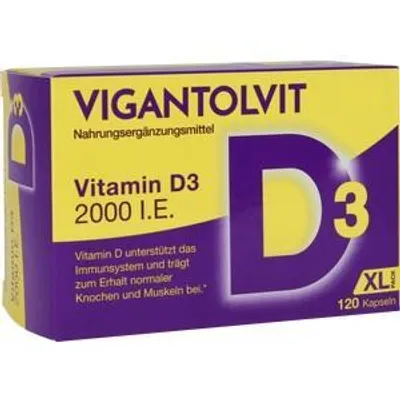 Produktbild von VIGANTOLVIT 2000 I.E. Vitamin D3 Weichkapseln, 120 St.