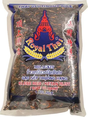 Produktbild von ROYAL THAI Schwarzer Klebreis 1kg | Klebe Reis | Klebereis | Glutinous Rice