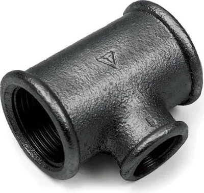 Produktbild von Schwarzes Reduzier-T-Stück 1 1/2 X 1 Zoll