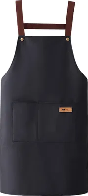 Produktbild von Wasserdichte Schürze, große Tasche, öl- und staubdichte Küchenkochschürze mit verstellbarem Riemen, universelle Kochschürze für Metzger und Maler