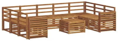 Produktbild von vidaXL Sofagarnituren 10 pcs Natur Massivholz Akazie