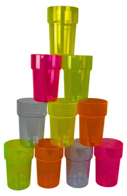 Image de Verre UV - 10 verres fluo pour bière - 56 cl - Verre réutilisable pour les fêtes et les événements