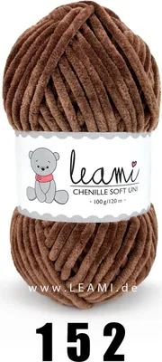 Produktbild von LEAMI Chenille Soft UNI 152 dunkelbraun