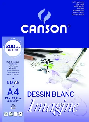 Immagine prodotto di Canson Imagine blocco per tecniche miste 200 g/m², 50 fogli - 50 fogli A5