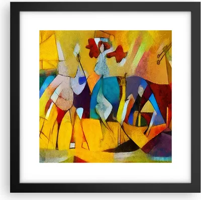 Produktbild von Gerahmtes Poster - Schwarzer Rahmen - Abstraktion modern - 30x30 cm - Wand Bild - Wanddeko - Wandbilder - Kunstposter - Wandposter - Bilderrahmen - Bilder - Kunstdruck - Wandbild - P2BAC30x30-3455