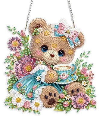 Diamond Painting Hänger Plüschbär Set 18,9x19,5 cm
