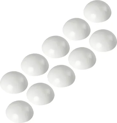 Produktbild von vasalat Wandtürstopper Set - Türpuffer 32mm, Höhe 12mm - Türstopper selbstklebend ideal zum Schutz von Wand & Tür, weiß - 10 Stück