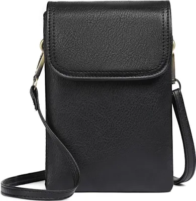 Produktbild von Damenhandtasche RFID Blocking Crossbody Schultertasche Retro-schwarz