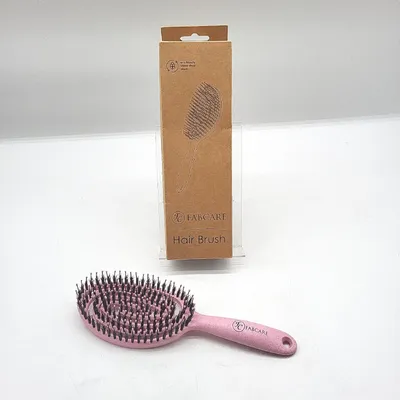 Produktbild von FABCARE Bio Haarbürste Wildschweinborsten R inkl. Ebook Detangler-Bürste