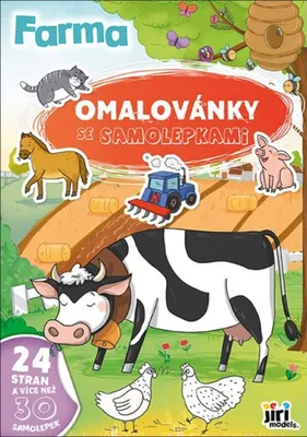 Image de Coloriage A4 avec autocollants La ferme