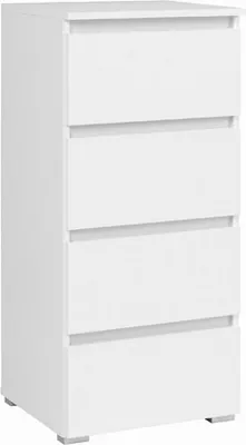 Productafbeelding van Furniture24 Kommode Cosmo Co7, ladekast met 4 lades, wit, mat