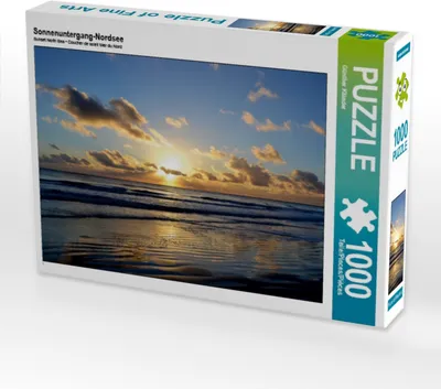 Produktbild von CALVENDO Puzzle Sonnenuntergang-Nordsee 1000 Teile Puzzle quer | 1000 Teile Lege-Größe 64x48cm Foto-Puzzle für glückliche Stunden