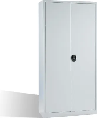 Produktbild von C+P Flügeltürenschrank Serie 12 | HxBxT 195x93,5x40cm | Zylinderschloss | Lichtgrau
