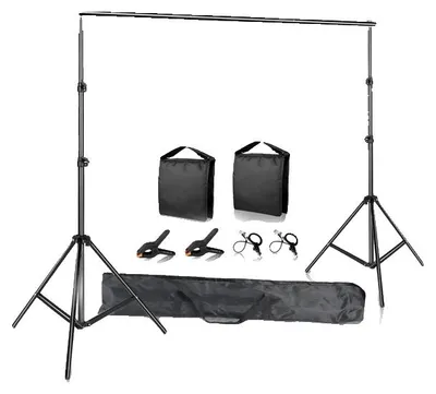 Produktbild von Fotografie-Unterstützungssystem, verstellbarer Hintergrund, Chromakey-Grünleinwand