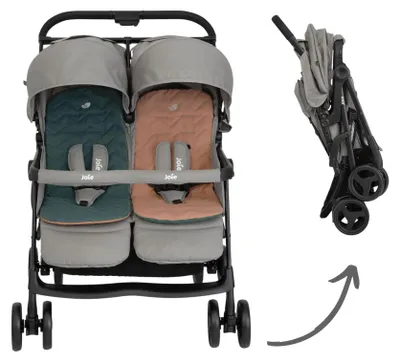 Produktbild von Joie Aire Twin Zwillingswagen / Geschwisterwagen, Farbe:Pebble