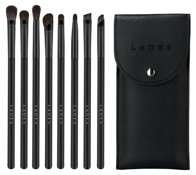 Image de Ensemble de pinceaux de maquillage, 8 pièces, pour le maquillage des yeux, pinceaux de précision pour l'application de fards à paupières