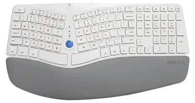 Produktbild von Geteilte ergonomische Deluxe-Tastatur – Tastatur mit Handballenauflage / CG-DLGM901D-W-2.4GBT