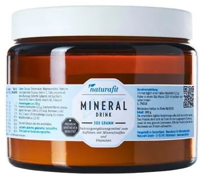 Produktbild von naturafit Mineraldrink Pulver, 300 g Pulver