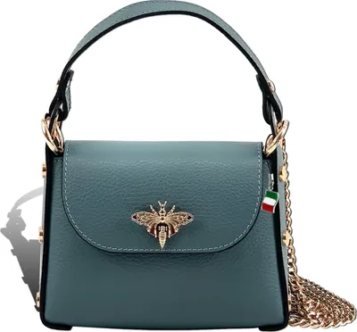 Image de Sac Florence en cuir bleu D2OTF817M
