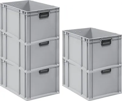 Produktbild von SparSet 5x Eurobox NextGen Portable Duo  Germany | HxBxT 32x40x60cm | 65 Liter | Eurobehälter, Transportbox, Transportbehälter, Stapelbehälter
