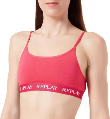 Obrázok produktu pre REPLAY Dámska podprsenka Bralette I101298PI - ružová, ležérna mäkká podprsenka z viskózovo-bavlneného materiálu, veľkosť L