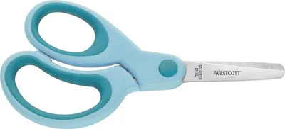 Produktbild von WESTCOTT E-20586 00 Bastelschere - 13 cm, rund, türkis, Linkshänder