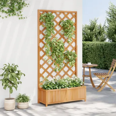 Produktbild von "im Sonderangebot"Pflanzkübel/Garten-Hochbeet - CLORIS - Pflanzkasten - mit Spalier Braun Massivholz Tanne - NeuMöbel2378446