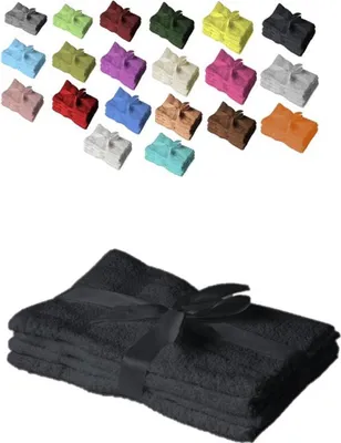 Produktbild von 12 x  Gästetuch 500 g/m²  30 x 50 cm Schwarz