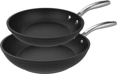 Produktbild von Cecotec 01466, Rund, Allzweckpfanne, Schwarz, Aluminium, 2 Stück(e), 3,4 mm