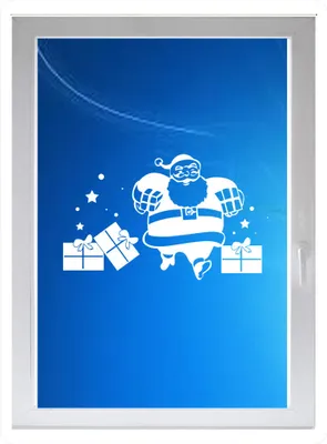Produktbild von INDIGOS UG - Wohnzimmer Fröhliche Weihnachten - Farbe: weiss - 96x59 cm - Sichtschutzfolie - Fensterfolie - Glasdekorfolie - für die Küche, Wohnzimmer Fröhliche Weihnachten ans Fenster