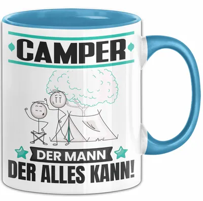 Produktbild von Camper Tasse Geschenk für Camper Der Mann Der Alles Kann Geschenkidee zum Geburtstag (Blau)