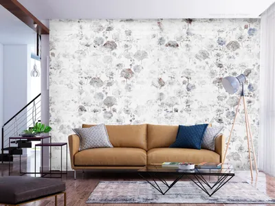 Produktbild von Vlies Fototapete Betonoptik 350x256 cm Tapeten Wandtapete XXL Blumen Natur Botanik a-A-10163-a-a