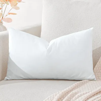 Produktbild von Samtkissenbezug, Dekokissen, Sofakissen, Lendenkissen, dekorativer Kissenbezug, Sofa, Schlafzimmer, 30 x 50 cm, weiß