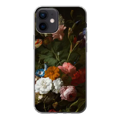 Produktbild von MuchoWow® Handyhülle Schutzhülle Hülle für iPhone 12 Vase mit Blumen - Gemälde von Rachel Ruysch Silikon Softcase Handy Hülle - Schutzhülle