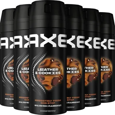 Produktbild von Axe AXE Deodorant Bodyspray - Leder & Kekse - 6 x 150 ml - Sparpackung