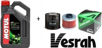 Produktbild von Motorenöl MOTUL 5100 10w40 4L + Ölfilter für HONDA KAWASAKI SUZUKI YAMAHA