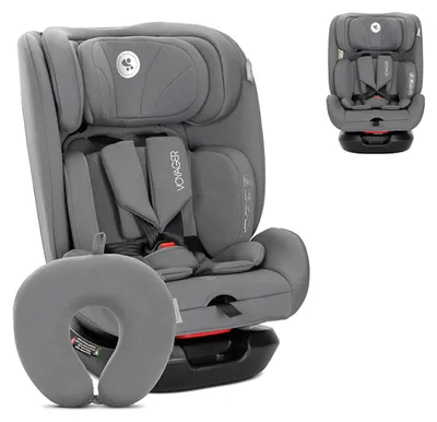 Produktbild von Lorelli Kindersitz Voyager i-Size (40-150 cm) Nackenkissen, Kopfstütze, Gurt hellgrau