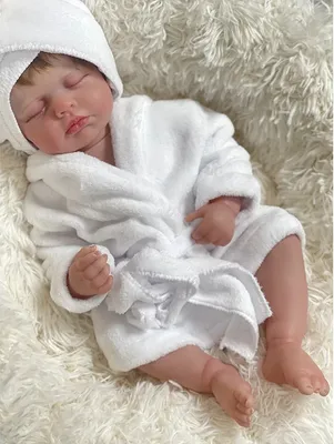 Produktbild von Boy Body 48CM Full Body Newborn Baby Doll Sleeping Loulou Lifelike Soft Touch Cuddly Reborn Baby Doll Multiple Layers Painting 3D Skin