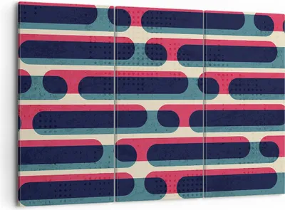 Produktbild von Bild auf Leinwand - Leinwandbild - 3 Teile - Abstraktion Muster Modern - 105x70cm - Wand Bild - Wanddeko - Wandbilder - Leinwanddruck - Bilder - Wanddekoration - Leinwand bilder - CE105x70-4200