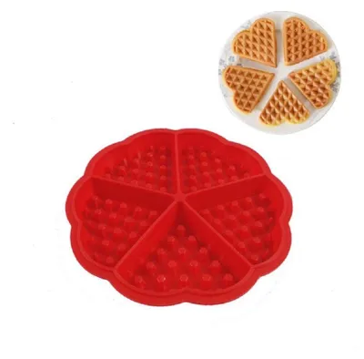 Obrázok produktu pre Silikónová forma v tvare srdca na vafle, koláče, chleba, pizzu, čokoládu, priemer 18 cm, odolná teplote od -40 do +230°C